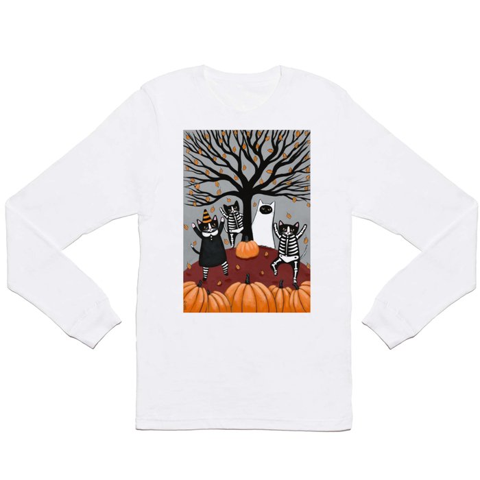 Cats Celebration of Halloween Long Sleeve T Shirt