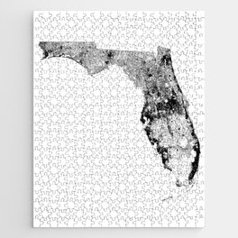 Florida State White Map Jigsaw Puzzle