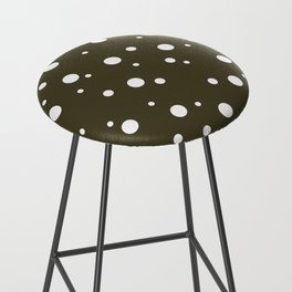 Classic White Dots on Army Olive Green Bar Stool