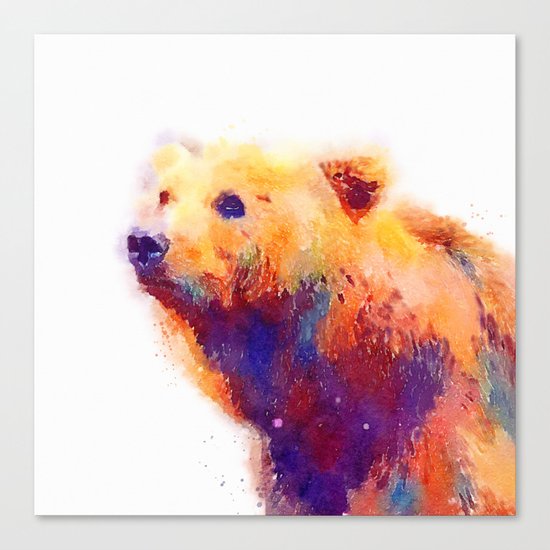 The Protective - Bear Canvas Print