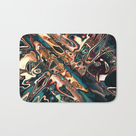 Melting Copper Abstract Bath Mat