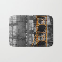 Ancient scaffold 2 Bath Mat | Photo, Color, Scaffolding, Ancientgreece, Athens, Digital, Scaffold, Monument, Libraryofhadrian, Black and White 