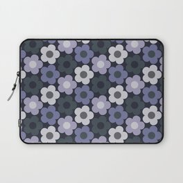 Monochromatic retro floral pattern Laptop Sleeve
