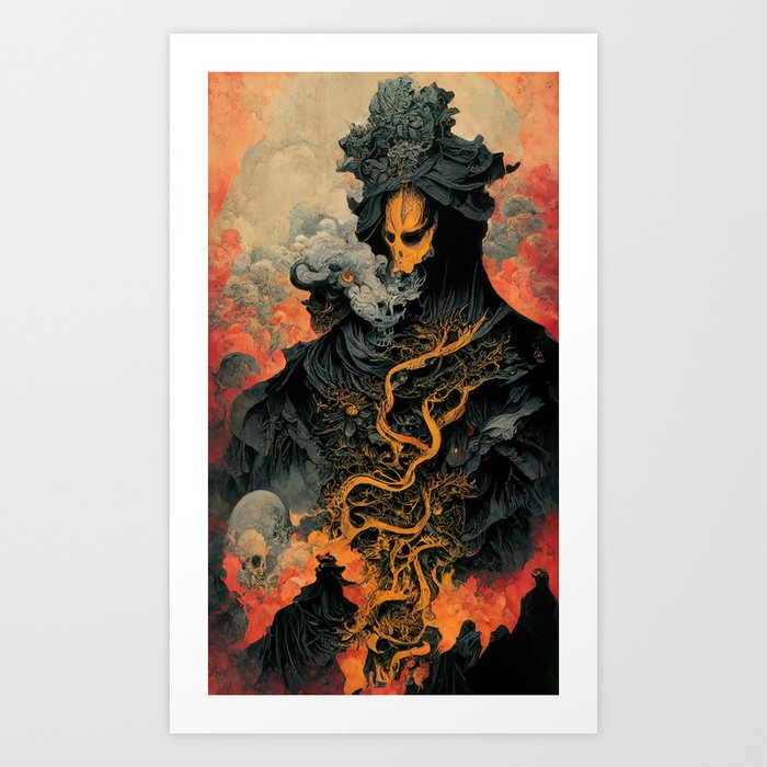 Portrait of Hades, God of the Underworld Art Print