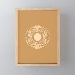 Sun Burst - Amber Gold Framed Mini Art Print