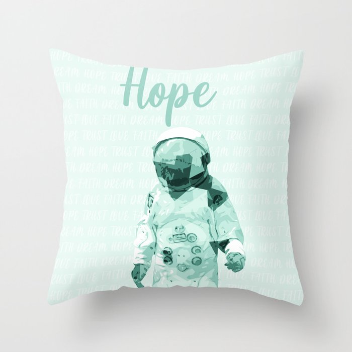 Spaceman AstronOut (Hope) Throw Pillow