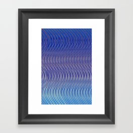 Purple And Blue Wavy Pattern Framed Art Print