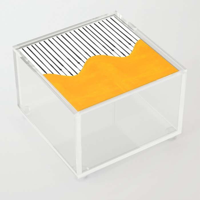 Lines & Wave (Yellow) Acrylic Box