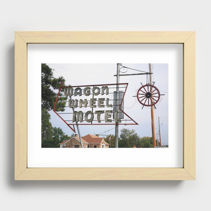 Route 66 - Wagon Wheel Motel 2010 Recessed Framed Print