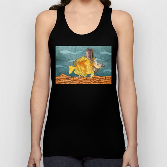 Foxface rabbit fish Unisex Tank Top