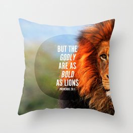 BOLD AS LIONS Throw Pillow
