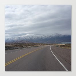 Argentina Photography - Road Going Beside Big Mountains Canvas Print
