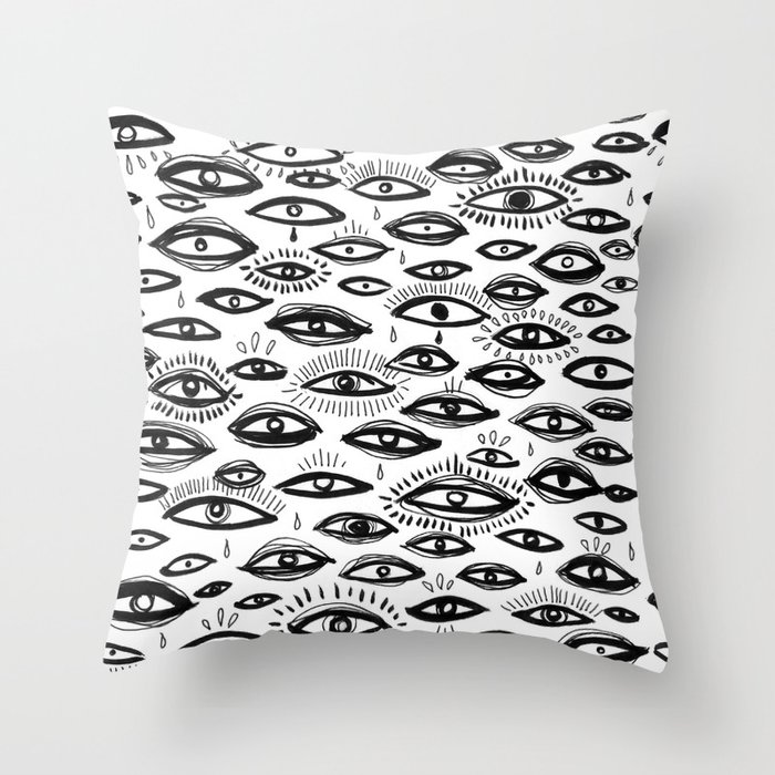 The Third Eye Throw Pillow by Inked in Red Society6