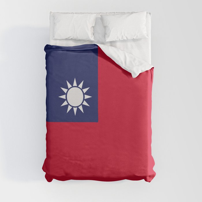 Taiwan flag emblem Duvet Cover