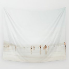 Beach 27 - Minimal Pastel Beach People - Ocean - Sea Travel photography Wall Tapestry