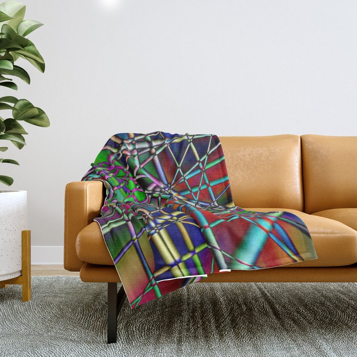Colorful Abstract Throw Blanket