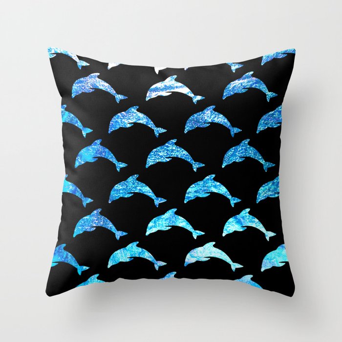 Dolphin Shimmer Throw Pillow