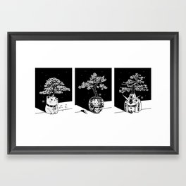 Three Sakura Trees Framed Art Print