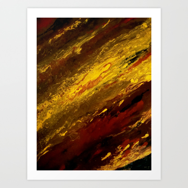 Tiger S Eye Abstract Modern Painting Art Print By Andeanbearshop Society6