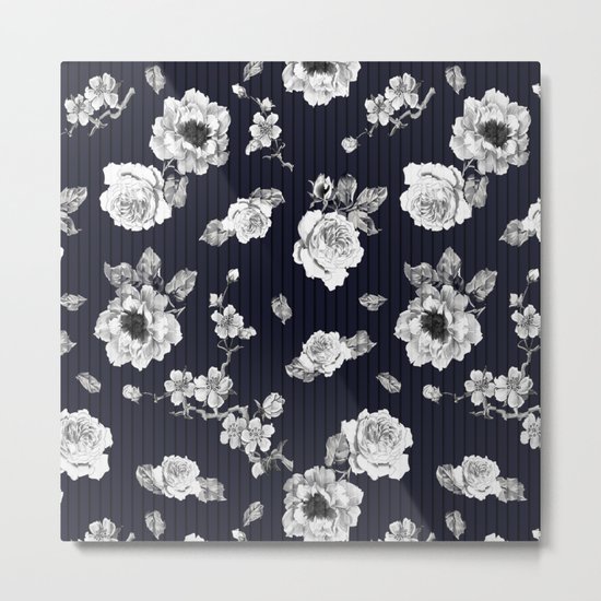 Flowers With Effect Metal Print