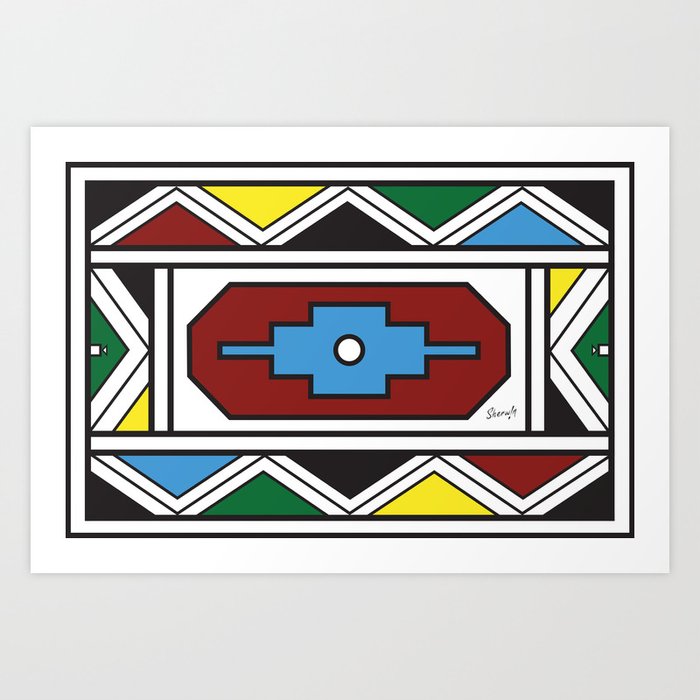 Ndebele Print Art Print