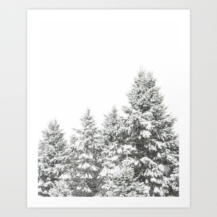 Snowy Treetops - Nature Photography Art Print
