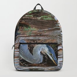 Great Blue Heron Fishing - III Backpack