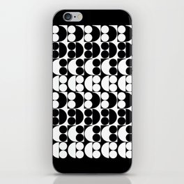 Abstract shape black white iPhone Skin