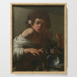 Caravaggio , Boy Bitten by a Lizard Serving Tray