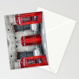 London phone booths red  Stationery Cards