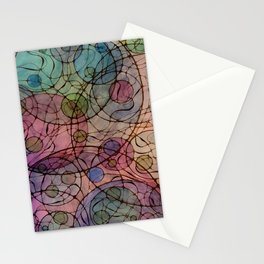 Neurographic in Purples One Stationery Card