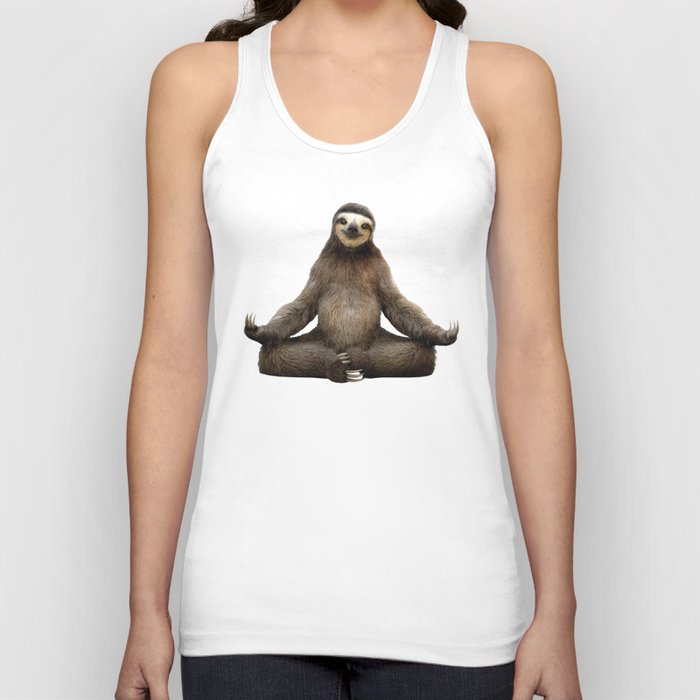 Sloth Yoga Art Print Tank Top