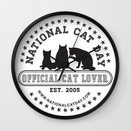 National Cat Day Wall Clock