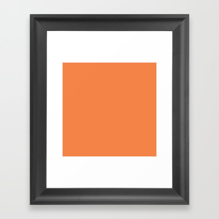 Crusted Salmon Orange Framed Art Print
