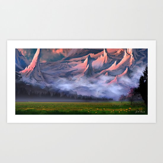 Dusk Valley Art Print