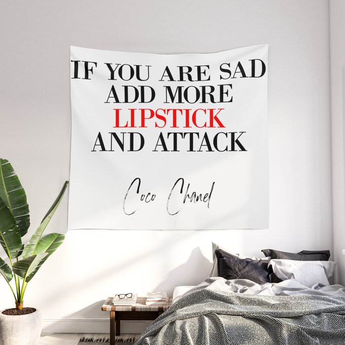 If You Are Sad Add More Lipstick And Attack Throw Pillow by Vanja Cvetkovic