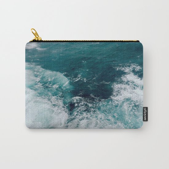 Ocean Waves (Teal) Carry-All Pouch