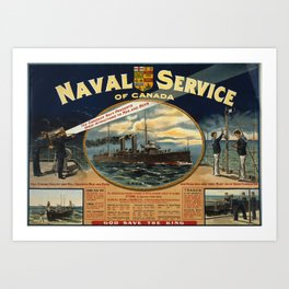 Naval Service of Canada recruiting poster  Art Print