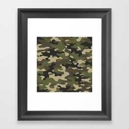 vintage military camouflage Framed Art Print