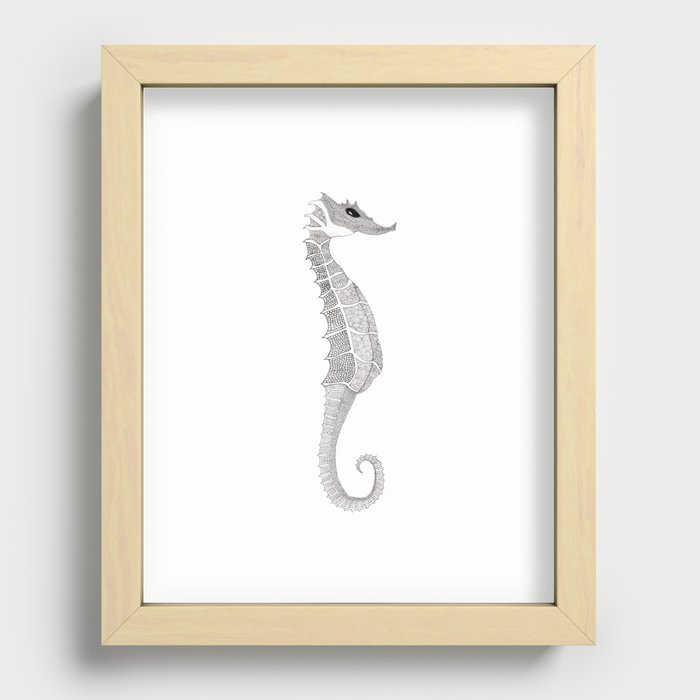 swirly bellied sea dragon Recessed Framed Print