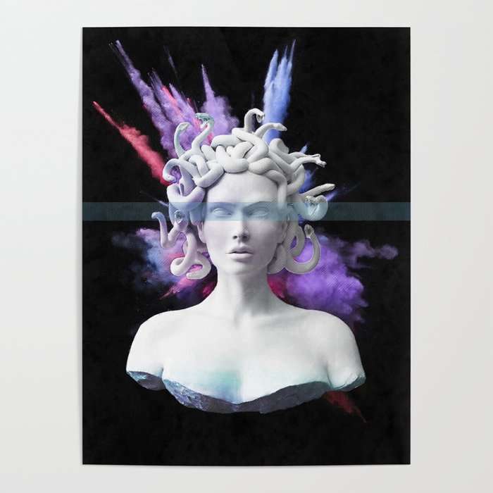 Medusa color blast  Poster