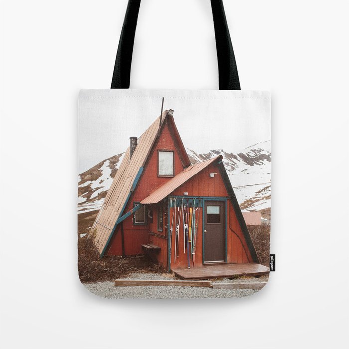 Red Cabin Tote Bag