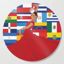 hispanic heritage woman Cutting Board