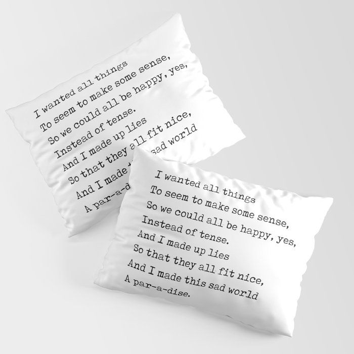 I made up lies - Kurt Vonnegut Quote - Literature - Typewriter Print Pillow Sham