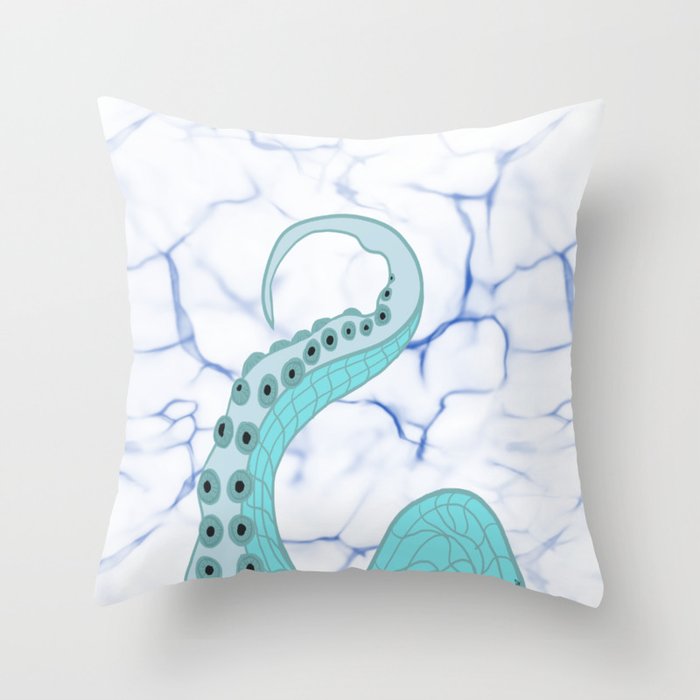 Wrapped In Tentacles Throw Pillow
