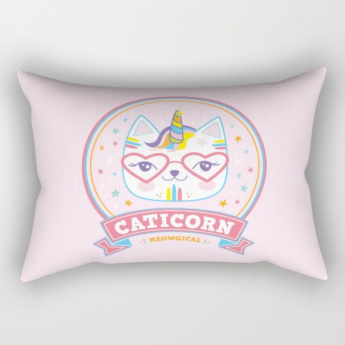cat unicorn caticorn cute kids gift Rectangular Pillow