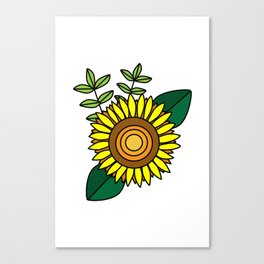 Sunflower Storm - Classic Black Canvas Print