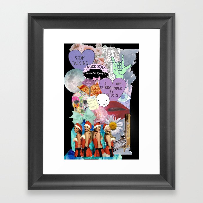 Miscellaneous - Abstract, Tumblr, Transparent, Stickers Framed Art Print
