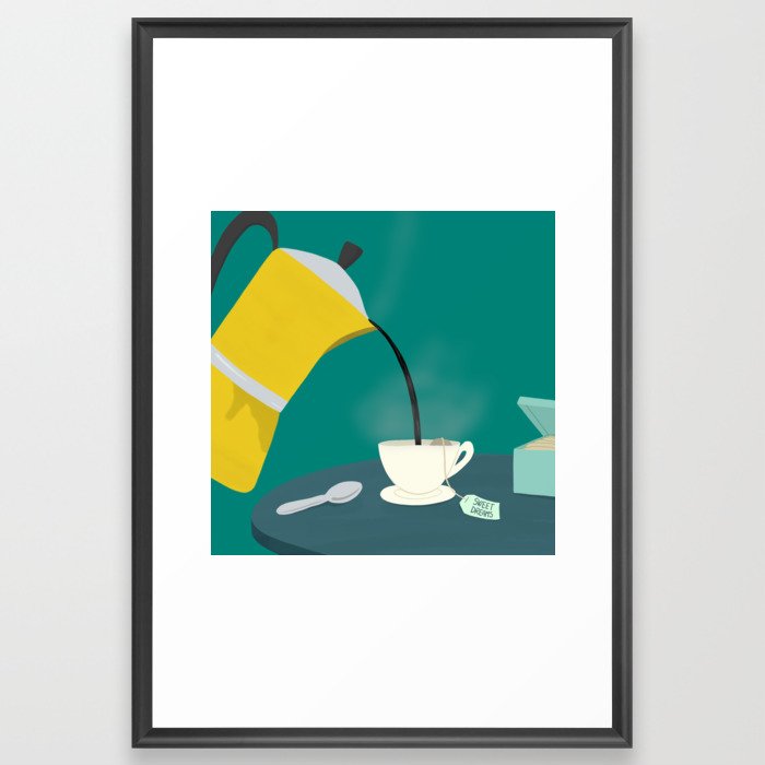 Coffee & Chamomile Framed Art Print
