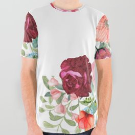 Flora Wedding All Over Graphic Tee